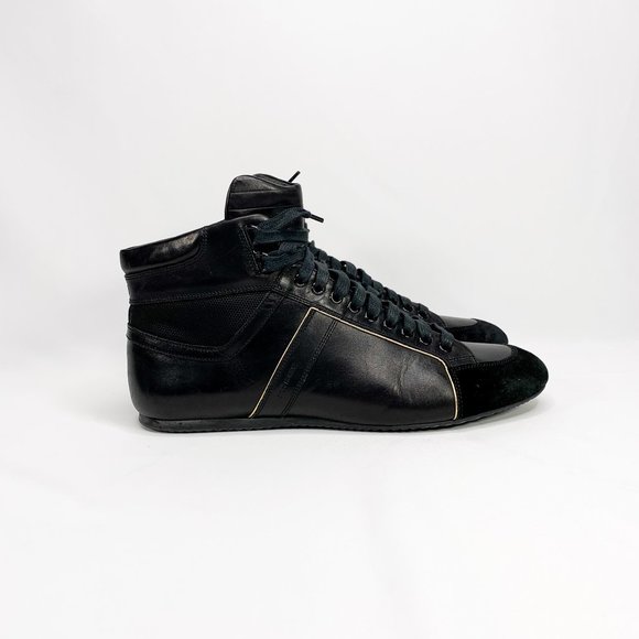 Dior Other - DIOR Homme Men's Black Leather Mid Top Sneakers